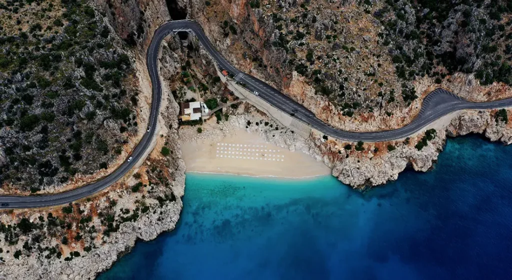 Kaputaj Plajına ait drone ile çekilmiş kuşbakışı fotoğraf