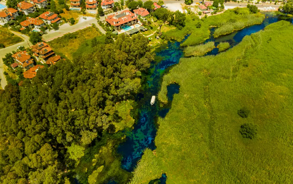 Azmak Nehri ve Havadan Drone İle Çekilmiş Fotoğrafı