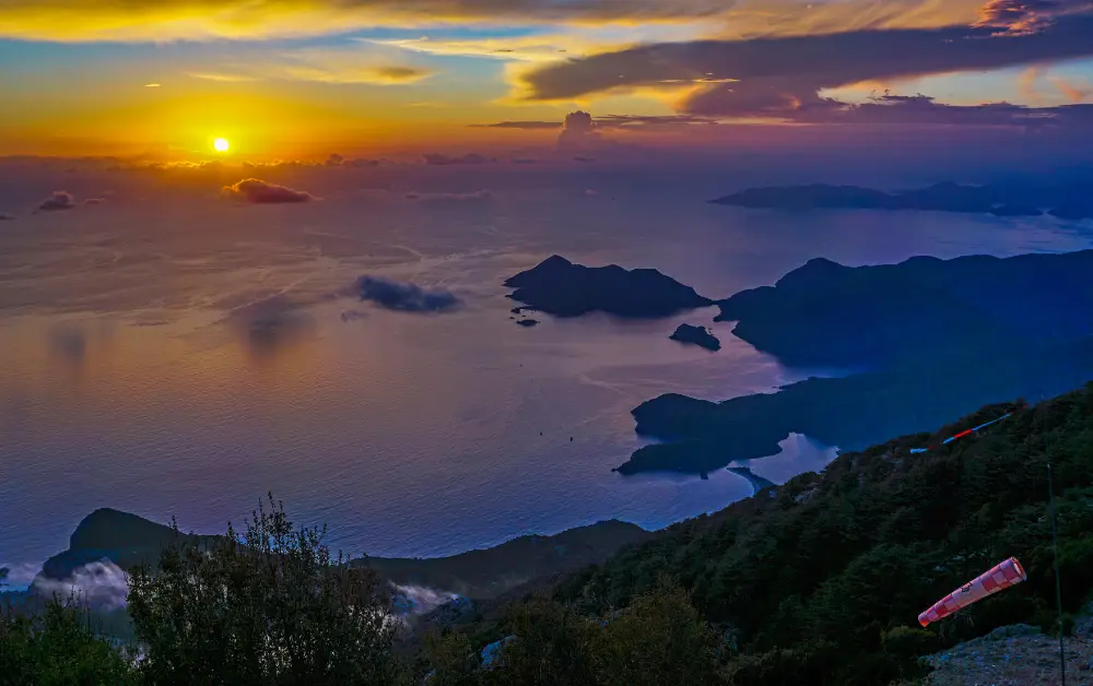 Babadağ Fethiye , Ölüdeniz'de Gün Batımı Manzarası