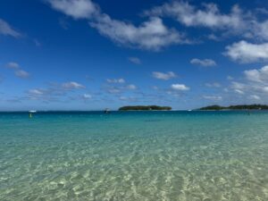Mauritius’un turkuaz denizi ve tropik sahil manzarası