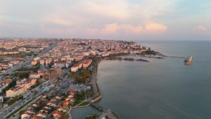 Silivri sahil şeridi ve deniz manzarası