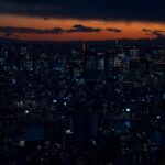 Japonya gezi rehberi için Tokyo ve geleneksel Japon manzarası